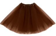 Tylová tutu sukňa pre dievčatá, HNEDÝ OUTFIT, 30 CM, karneval