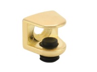 ZLATÁ DEKORATÍVNA MONTÁŽNA RÚČKA PRE SKLENENÉ POLICE PODPORA 3 - 8 MM