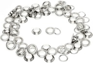 Strieborné nerezové očká 10 mm 100 sád, chróm 1 cm