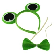 set FROG frog ČELENKA žabky s očami KRAVATÁ