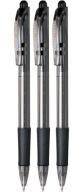 Pentel BK-417 čierne výsuvné guľôčkové pero, 3 ks