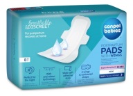 Canpol Babies Discreet popôrodné hygienické vložky s krídelkami na noc, 8 ks