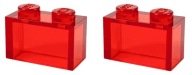 LEGO Brick 1x2 Trans Red 3065 6244905 - 2 ks