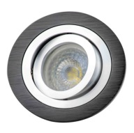 HALEGÉNOVÁ LAMPA ONYX OKRUHÁ ČIERNA STRIEBORNÁ ALU.