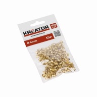 Mosadzné kožené očká 4 mm 100 kusov Kreator