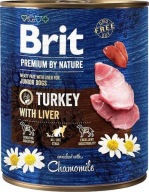 Krmivo Brit Premium By Nature Morčacie & Pečeň mokré 800 g
