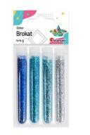GLITTER Blue SET 4 Shades x4g Craft Fun DEKORACIA Set Skvelý