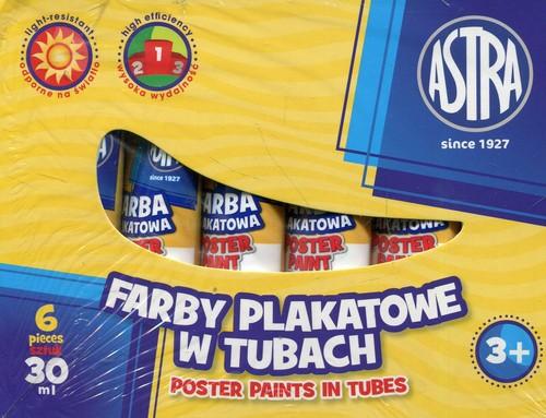 Plagátová farba v tube Biela 30 ml odolná voči svetlu Astra 83110904