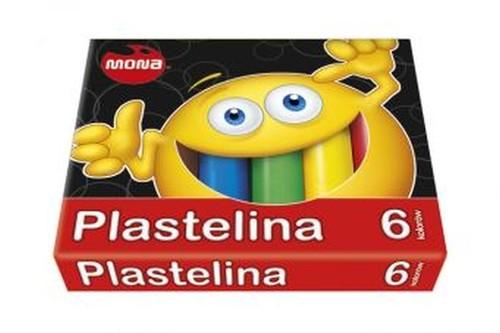 MONA SCHOOL Plastelína na plastelínu, 6 farieb