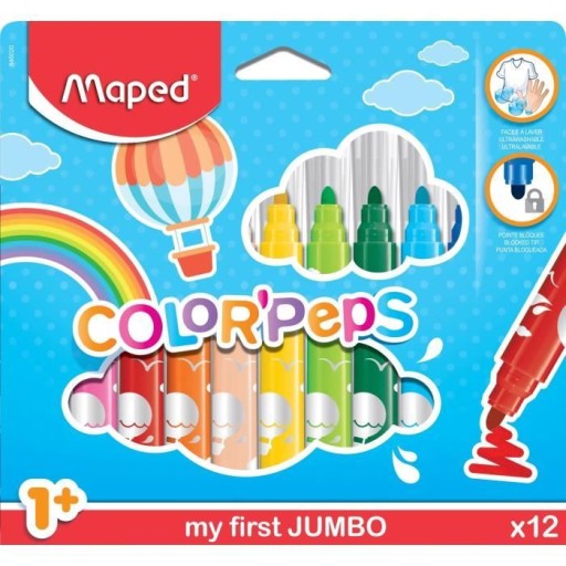 Značky MAPED, školské značky, 12 intenzívnych farieb