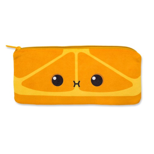 Scentco Orange Plyšové voňavé puzdro na ceruzku Tuba so zipsom