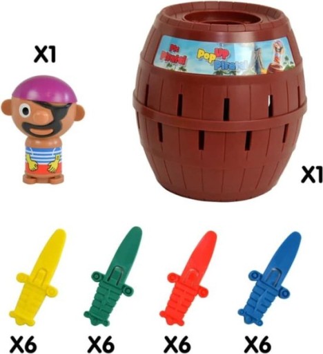 ZRUČNOSTNÁ HRA CRAZY BARREL JUMPING PIRÁT