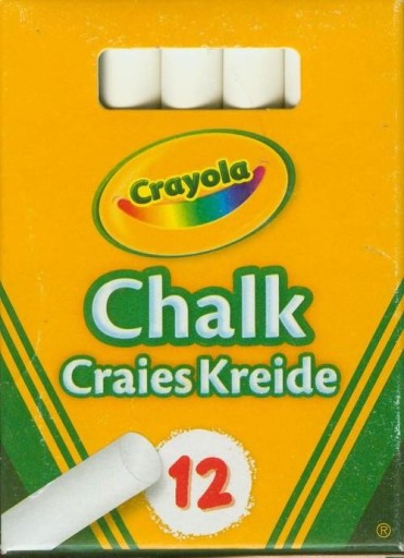 CHALK Bezprašná, biela (12 ks) CRAYOLA