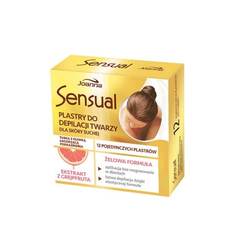 Joanna Sensual Grapefruit depilačné pásiky na tvár - suchá pokožka 1 balenie-12