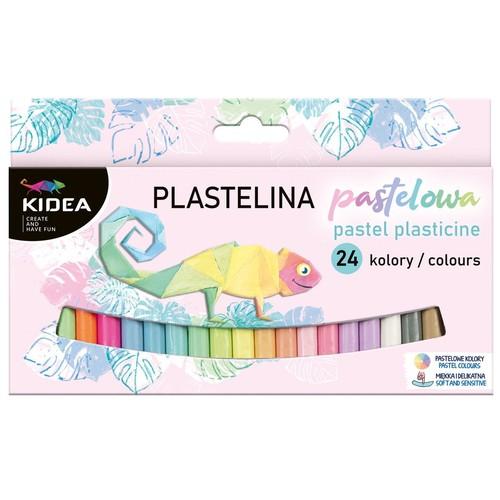 ŠKOLA Plastelína 24 pastelových farieb - KIDEA