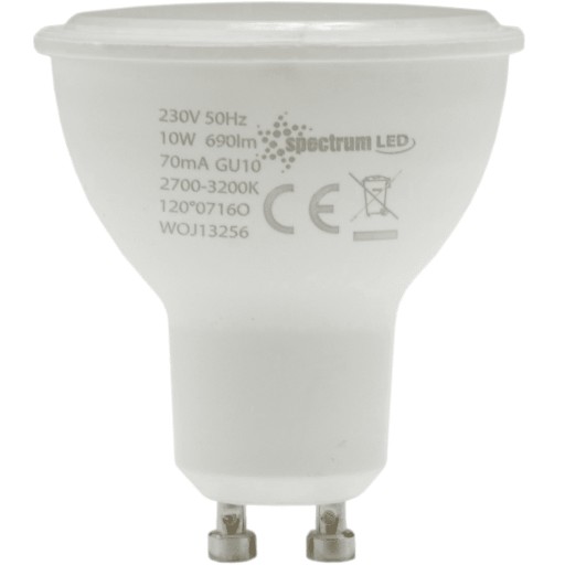 GU10 LED žiarovka 230V 9W SMD teplá mliečna biela