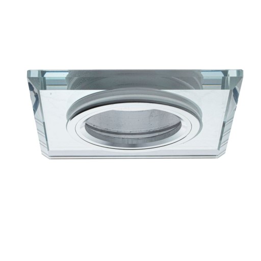 Zápustné svietidlo MR16 KWADRAT pevné GLASS CHROME transparent (OH27) MILAG