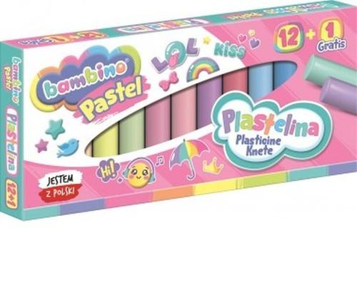 BAMBINO pastelová plastelína 12 farieb