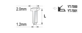 Klince zošívačky 12x2,0 mm, 1000 ks YT-7033