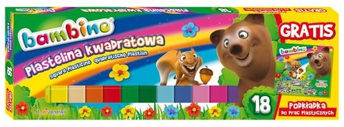 BAMBINO Plastelína hranatá, 18 farieb