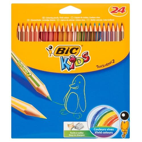 BIC TROPICOLORS ODOLNÉ ŠKOLSKÉ CERUŽKY PRE DETI 24 kusov