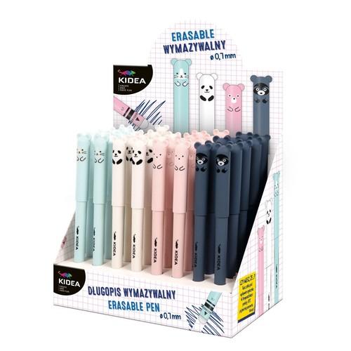 KIDEA Zmazateľné PERO SO ZVIERATKAMI 0350 PASTEL