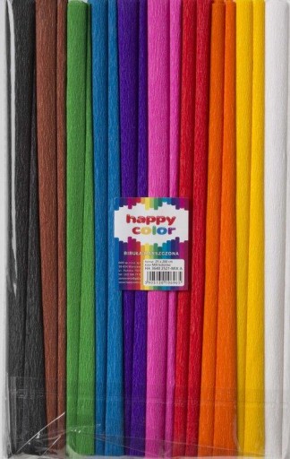 HAPPY COLOR REBROVANÝ KREP 50X200CM MIX A 10 farieb