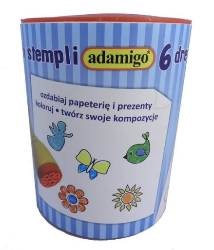 Drevené ozdobné pečiatky, 6 kusov, Adamigo