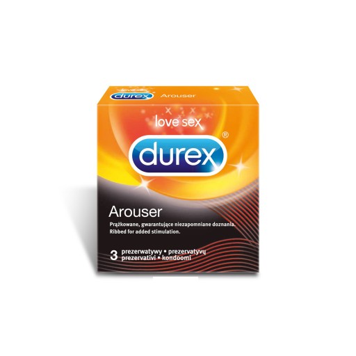 Durex Durex Arouser kondómy 3 ks, vrúbkované