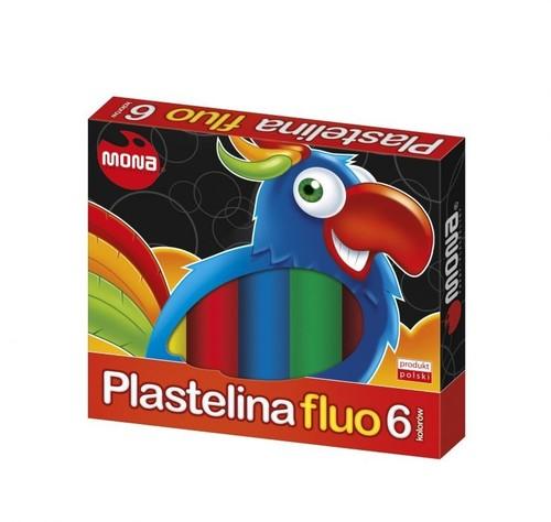 Fluo plastelína 6 farieb MONA