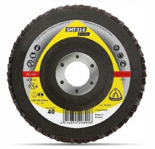 Lamelový kotúčový brúsny kotúč SMT314 125x22 gramáž 40 kusov 1 Klingspor