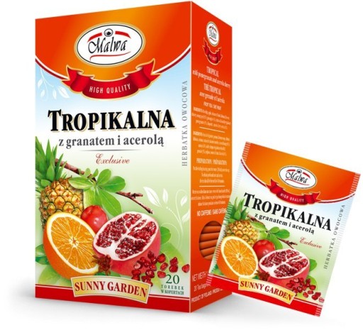 MALWA SUNNY GARDEN TROPICKÝ ČAJ S GRANÁTOVÝM JABLKOM