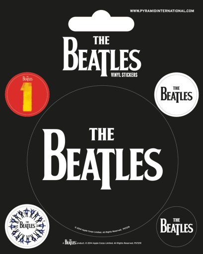 The Beatles Black - hárok s nálepkami