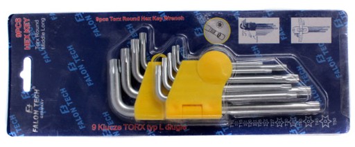 ŠESTRUBOVÉ KĽÚČE DLHÉ TORX IMBUS T10-T50 9 ks