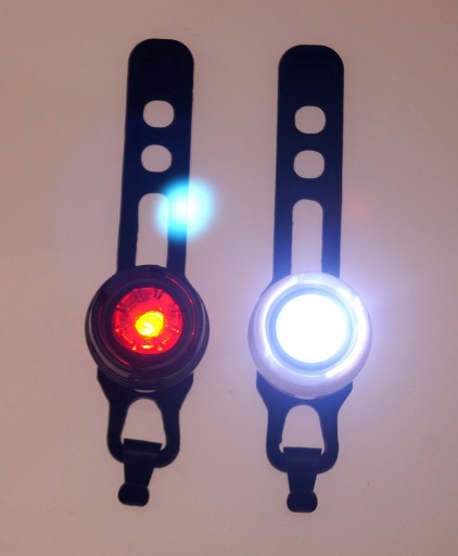 LED svetlá na bicykel vpredu a vzadu, 3 režimy