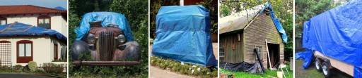2m x 3m MODRÝ KONŠTRUKČNÝ KRYT PLACHTY