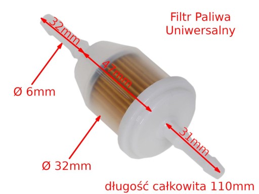 Univerzálny palivový filter s papierovou vložkou 4/2T