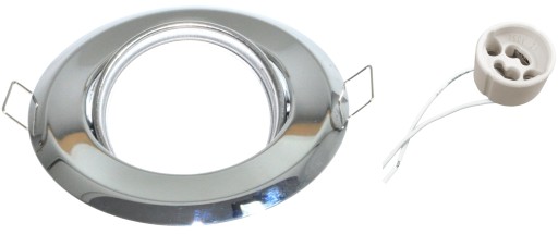 HALOGÉNOVÁ LAMPA, POHYBLIVÉ OČKO CHROM + ZÁSUVKA GU10
