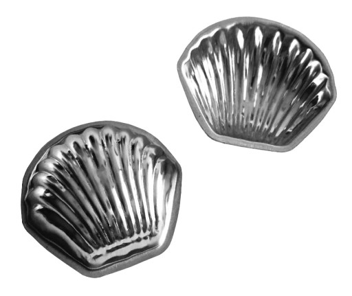 Formičky na škrupiny, veľké, 4,5 cm - na madeleine, 10 ks.