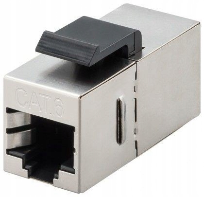Keystone RJ45 CAT 6 STP konektor, tienený, 2x RJ45