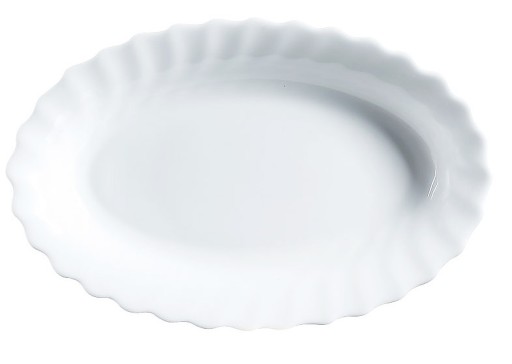 OVÁLNY TANIER SO SLEDEMI 22 CM TRIANON LUMINARC BIELY 22x13,5 cm