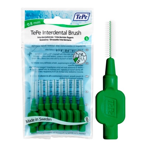 TEPE ID Original 0,8mm zelené zubné kefky 8 ks.