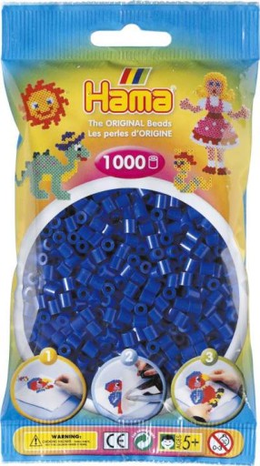 Hama MIDI Beads 1000 Beads 207-08 Modrá