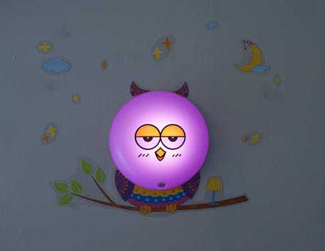 DETSKÁ LAMPA NÁSTENNÁ LAMPA SOVA SAMOLEPIACA SOVA 0,6W LED