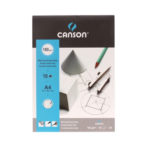 Technický blok A4/10 biely 180g Canson