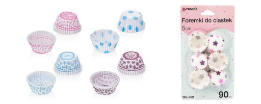 PAPIEROVÉ KOLÍČKY NA MUFFINY, 5CM, 90KS
