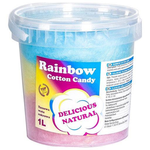 Farebná dúhová cukrová vata Rainbow Cotton Candy