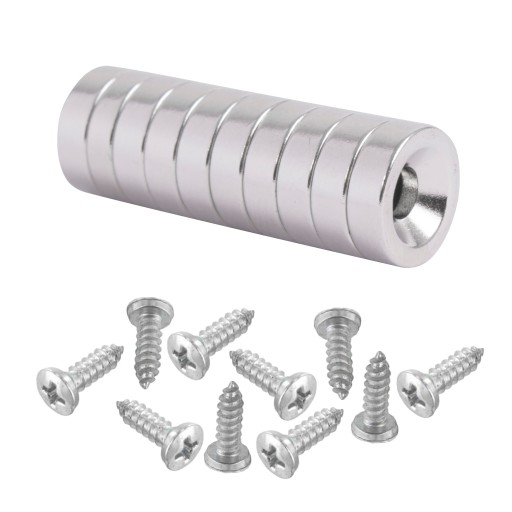 SET: MAGNET 10x3 mm otvor 7/3,5 mm NA SKRUTKU