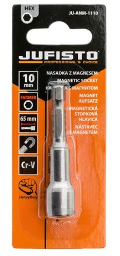 Šesťhranný hrot 1/4 10 mm Magnetická zásuvka farmár farmársky úder s magnetom