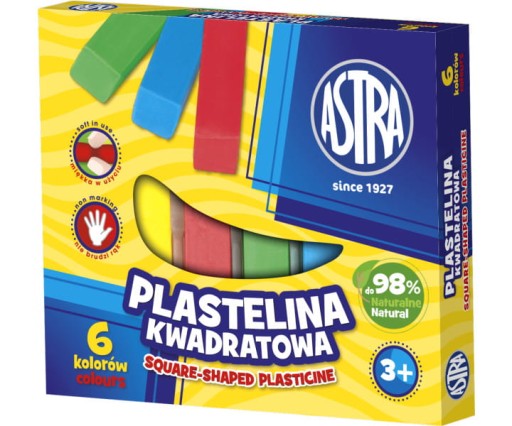 ASTRA SQUARE PLASTICINE 6 FAREB štvorcových